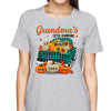 Green Checkered Truck Grandma Pumpkins Personalized Shirt