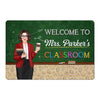 Welcome To Teacher Classroom Blackboard Personalized Doormat