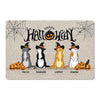 Happy Halloween Standing Cat Personalized Doormat