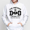 Black & White Man This Awesome Dad Belongs To Personalized Hoodie Sweatshirt