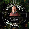 In Our Hearts At Christmas And Forever Memorial Keepsake Personalized Photo Acrylic Ornament