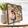 Couple Kissing Under Tree Photo Upload Personalized 2-Layer Wooden Plaque