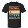 Retro Frame Best Buckin‘ Dad Grandpa Personalized Shirt