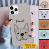 Dog Head Outline Personalized Phone Case