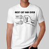 Best Cat Dad Simple Line Personalized Shirt