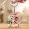 Grandma‘s Garden Grandkids Custom Face Photo Personalized Acrylic Keychain