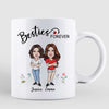 Besties Forever Cartoon Caricature Best Friend Personalized Mug