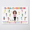 Doll Teacher Crayon In This Classroom Personalized Horizontal Poster