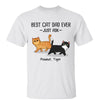 Best Cat Dad Mom Just Ask Walking Fluffy Cat Personalized Shirt