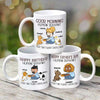 Good Morning Happy Father‘s Day Human Servant Chibi Cat Dad Personalized Mug