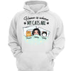 Home Is Where My Cats Are Cat Mom Personalized Hoodie Sweatshirt