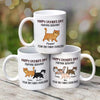 Walking Fluffy Cats Happy Father‘s Day Cat Human Servant Gift For Cat Dad Personalized Mug