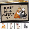 Home Sweet Meow Personalized Doormat