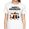 Happy Halloween Fluffy Cats Sitting Personalized Shirt