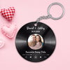 Favorite Song Custom Photo Disc Personalized Circle Acrylic Keychain - Keepsake Gift For Couple - Gift For Him - Gift For Her