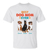 Best Dog Dad Mom Cute Sitting Dog Colorful Personalized Shirt