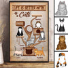 Life Is Better With Cats Fluffy Cat Tree Personalized Vertical Poster