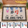 Family Member Legs Personalized Doormat