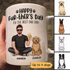 Real Man Sitting Happy Father‘s Further’s Day Best Dog Dad Personalized Mug