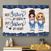 Cool Doll Besties Denim Pattern Personalized Horizontal Poster