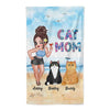 Cat Mom Pretty Woman Summer Beach Personalized Beach Towel