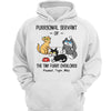 Purrsonal Servant Of Tiny Furry Overlords Funny Cartoon Cats Personalized Shirt