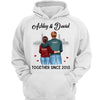 Back View Couple Together Since Anniversary Gift Personalized Shirt