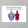 Gift For Dad Father Daughter Knows No Distance Family Personalized Poster