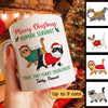 Merry Christmas Human Servant Walking Fluffy Cat Personalized Mug