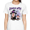 Grandma Witch Watercolor Purple Moon Halloween Personalized Shirt