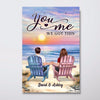 Pink And Blue Beach Together We Built A Life Couple Back View Personalized Vertical Poster