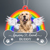 Pet Memorial Keepsake Rainbow Photo Inserted Personalized Acrylic Ornament