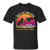 Punch Hands Cat Dad Neon Personalized Shirt