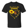 Mom Grandma Sunflower Butterflies Personalized Shirt