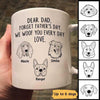 Forget Father‘s Day Dog Dad Dog Head Outline Personalized Mug