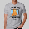 Cats Work On Computer Personalized Shirt