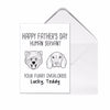 Happy Father‘s Day Human Servant Dog Head Outline Gift for Dog Dad Personalized Postcard