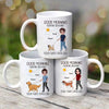 Good Morning Human Servant Walking Dogs Dog Dad Personalized Mug