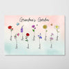 Birth Month Flower Gift For Grandma Personalized Horizontal Poster