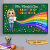 Class Room Rainbow Of Possibilities Doll Teacher Personalized Horizontal Poster