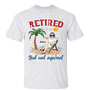 Retired But Not Expired Summer Old Woman Personalized Shirt
