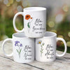 Mom Grandma Est. Watercolor Flower Personalized Mug