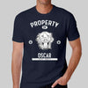 Property Of Dog Dog Head Outline Personalized Shirt