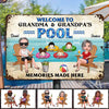 Welcome To Doll Grandparents Pool With Grandkids Personalized Metal Sign