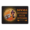 Beware Witches With Hitches Camping Doll Witch Sitting Personalized Doormat