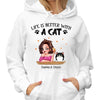 Cat Mom Life Is Better Pretty Girl Personalized Shirt