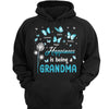 Happiness Is Being Grandma Blue Dandelion Personalized Hoodie Sweatshirt