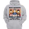 Best Dad Grandpa Ever Retro Personalized Hoodie Sweatshirt