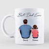 Dad Sitting With Kids Back View Gift For Dad Personalized Mug