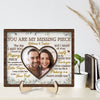 Couple Photo You Are My Missing Piece Personalized 2-Layer Wooden Plaque